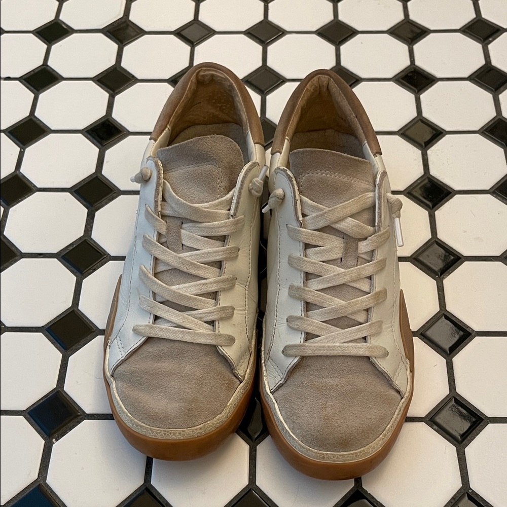 Dolce Vita Zina Beige and White Sneakers